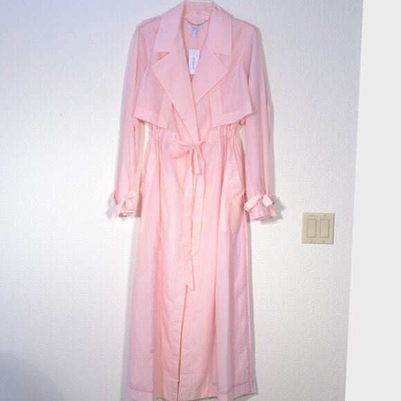 NWT DEREK LAM 10 CROSBY LEXI TRENCH COAT, PINK, SMALL - Picture 5 of 13